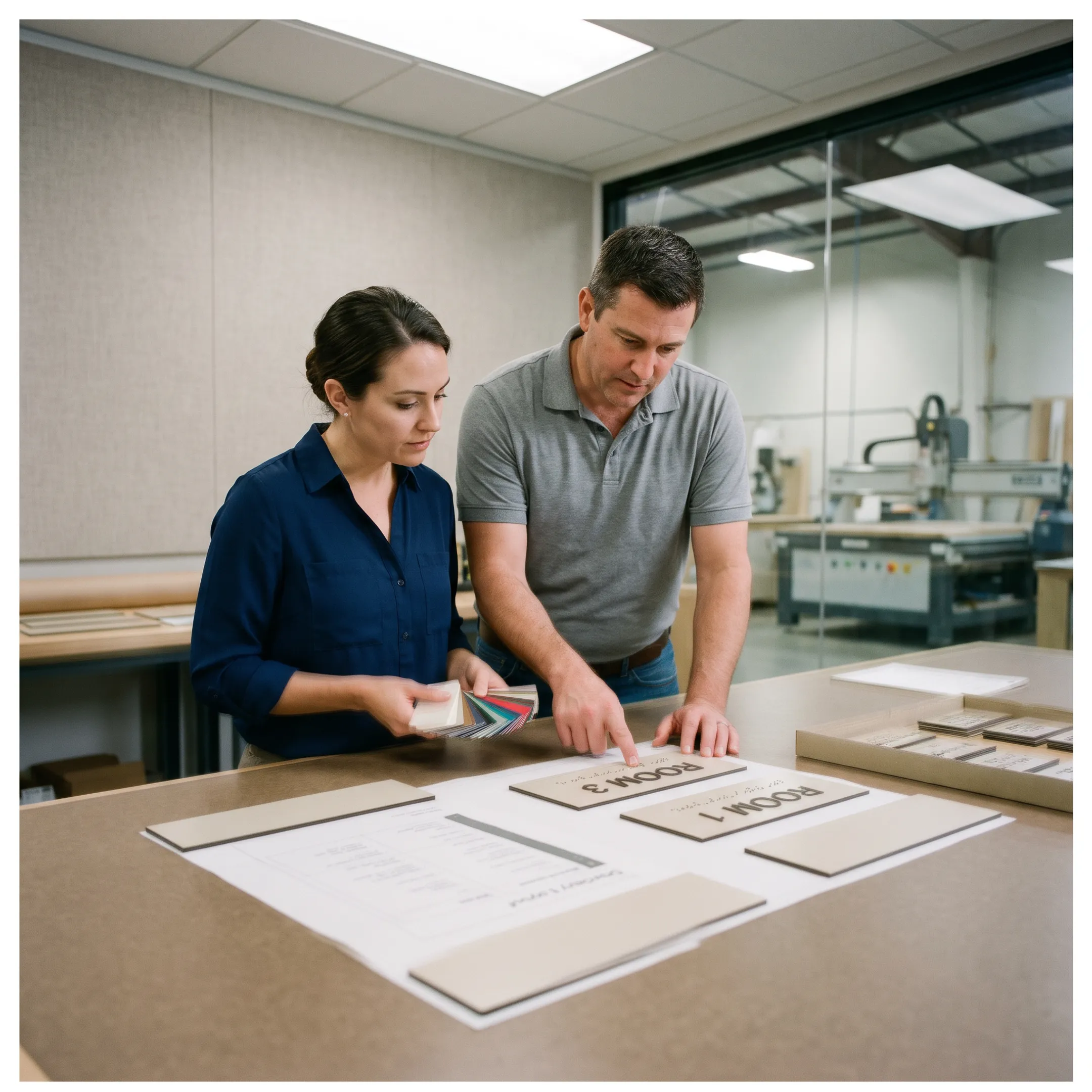 ADA signage production and project planning