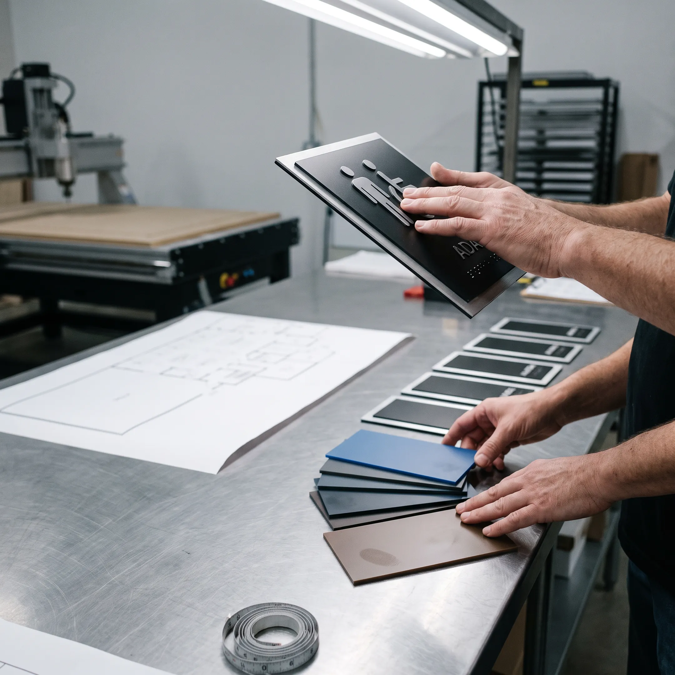 Commercial signage production planning