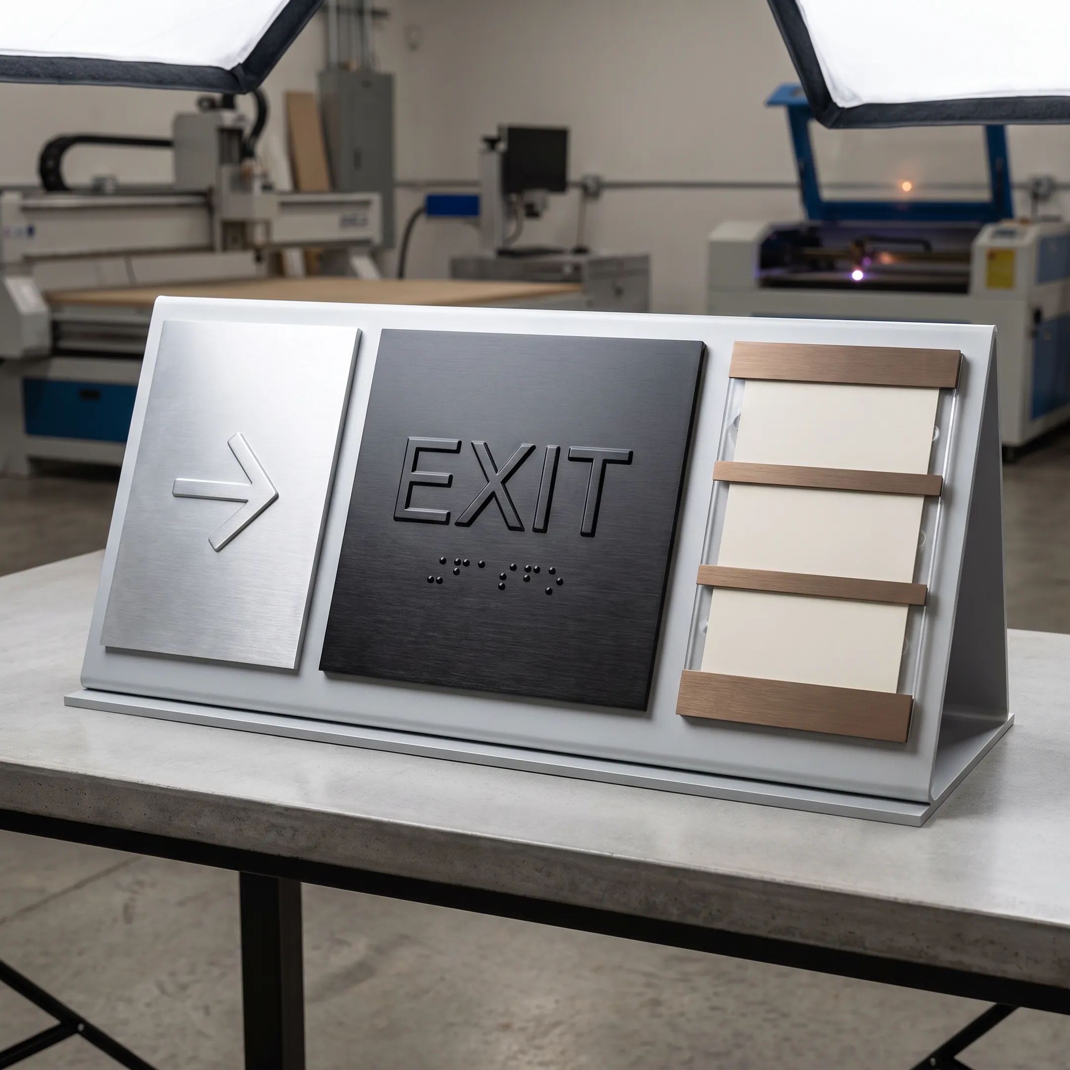 Custom city wayfinding signs and ADA signage