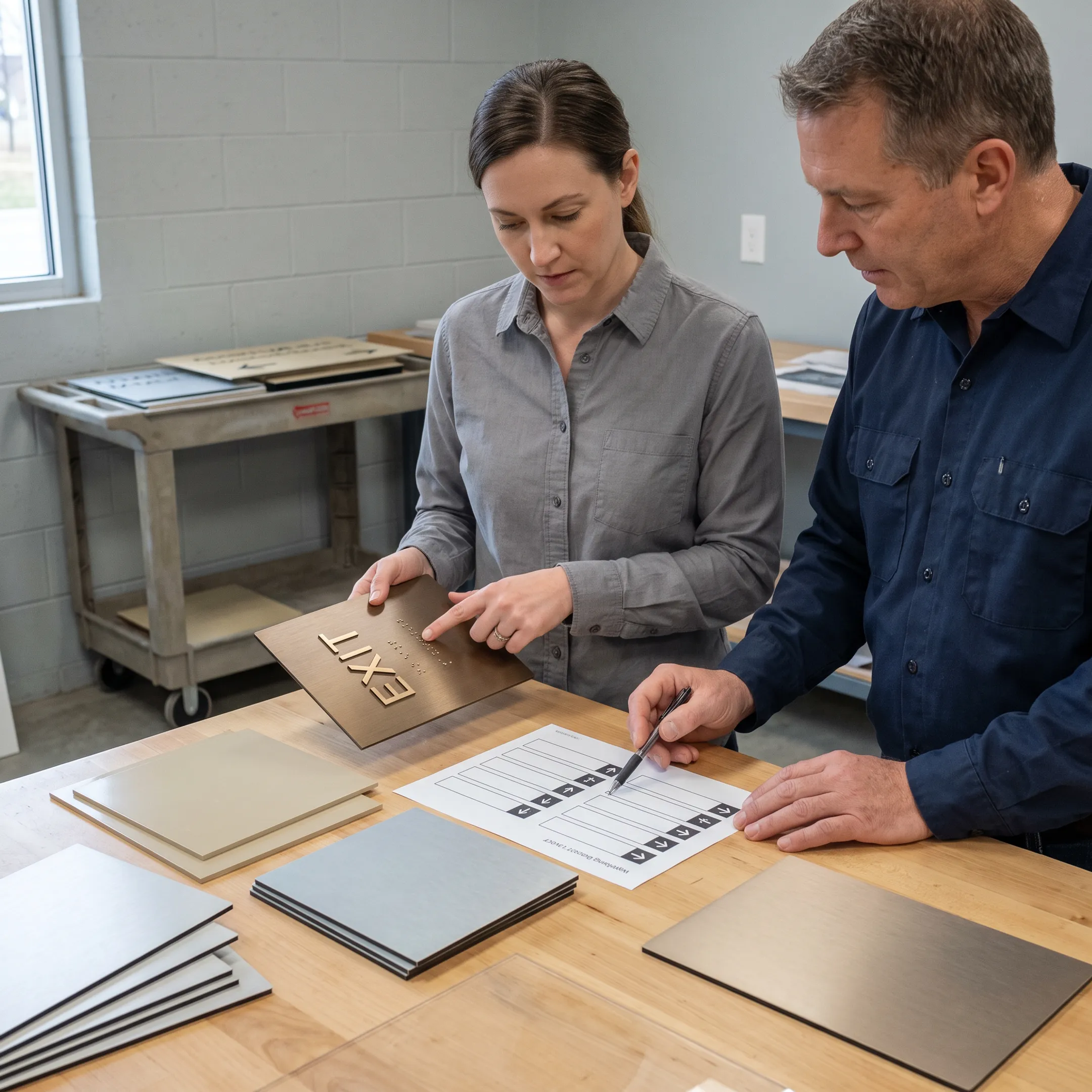 Custom stadium signage planning and production process