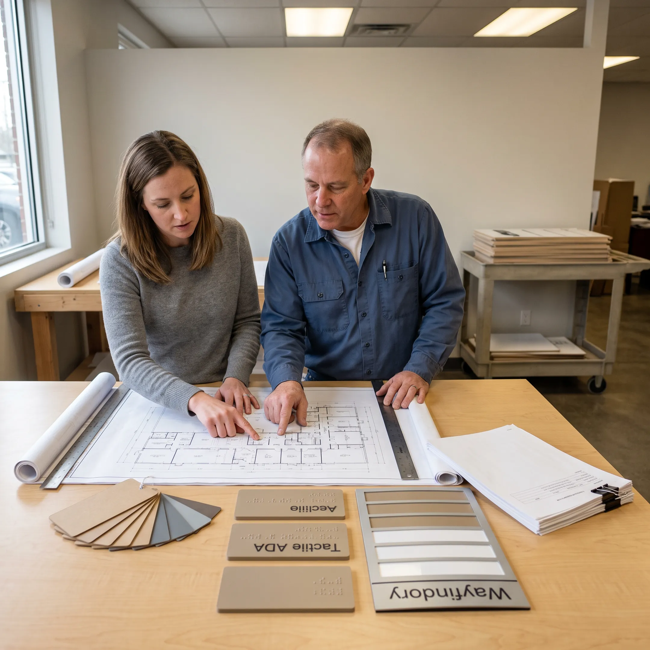 Bank signage production review process