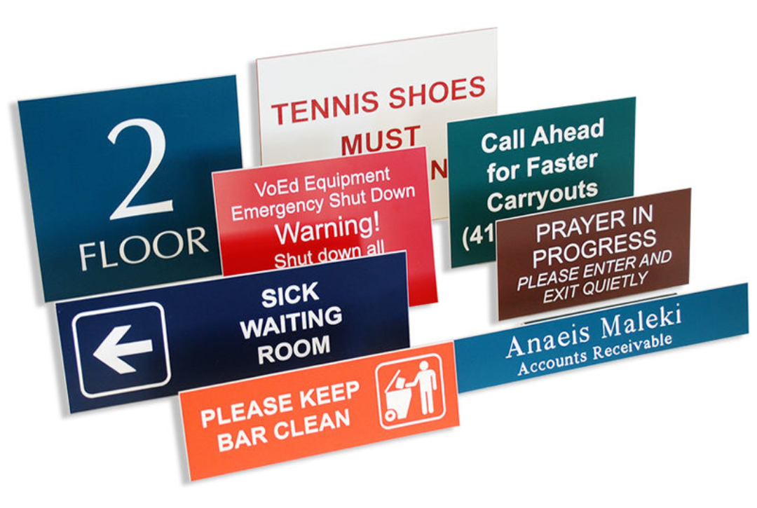 Wholesale Custom Engraved Plastic Signs
