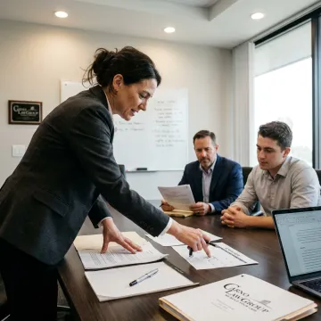 Litigation team planning commercial dispute strategy