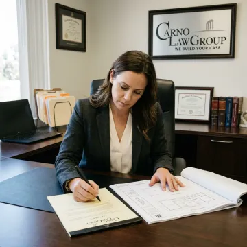 Attorney drafting construction contract