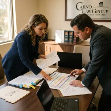 Legal team planning contract dispute strategy
