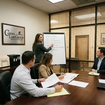 Attorney outlining a business transaction process