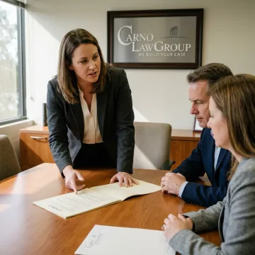 Attorney outlining contract dispute strategy