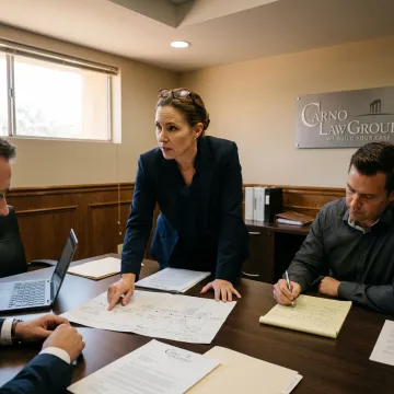 Legal team preparing contract dispute strategy