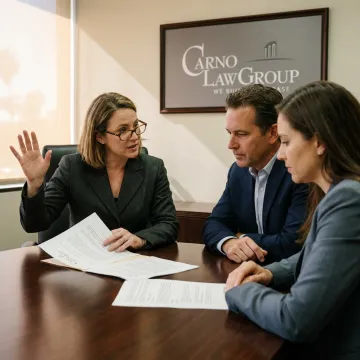 Attorney explaining business contract terms