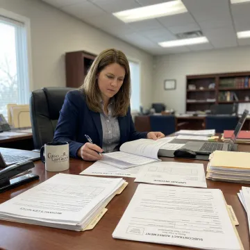 Attorney organizing construction payment claim documents