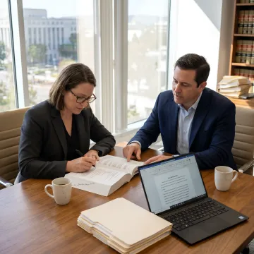 Business contract dispute attorney reviewing legal documents