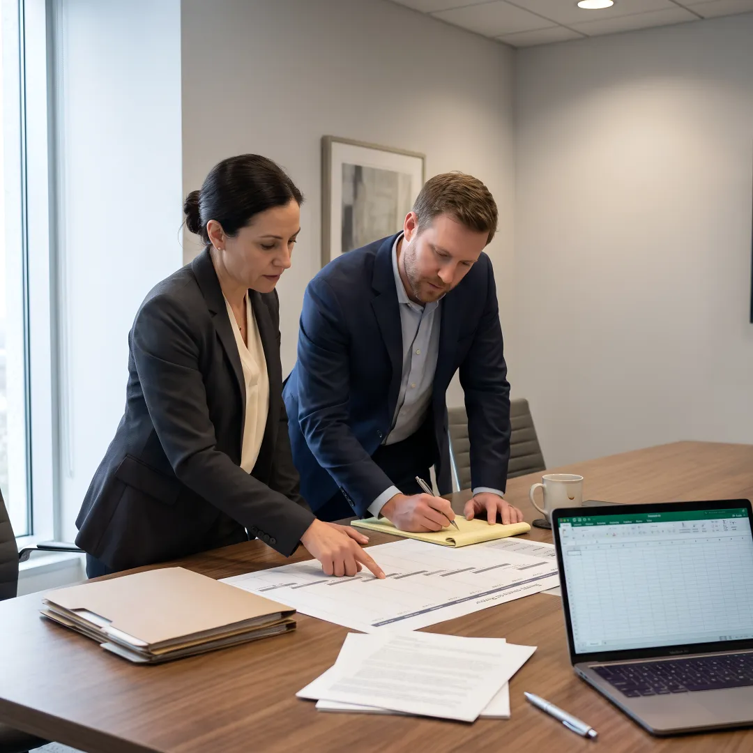 Legal team preparing contract dispute strategy