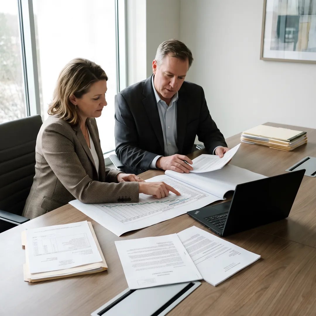 Attorney preparing construction delay litigation documents