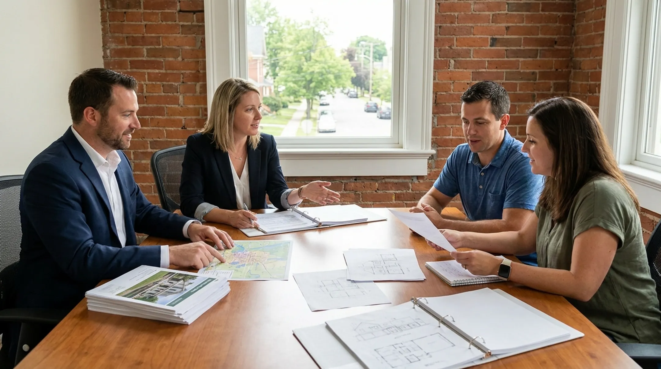 Western New York real estate team preparing market valuation for seller