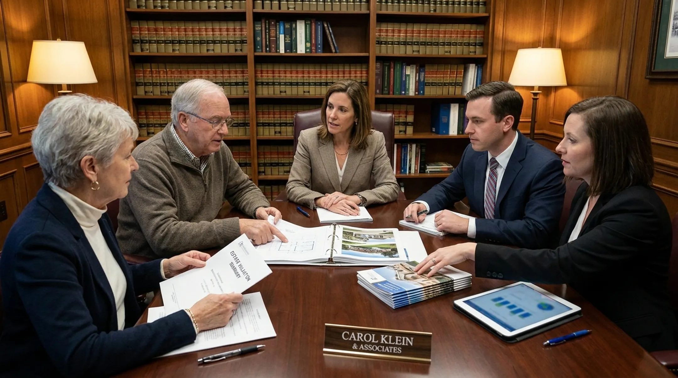 Real estate team coordinating inherited property sale for heirs