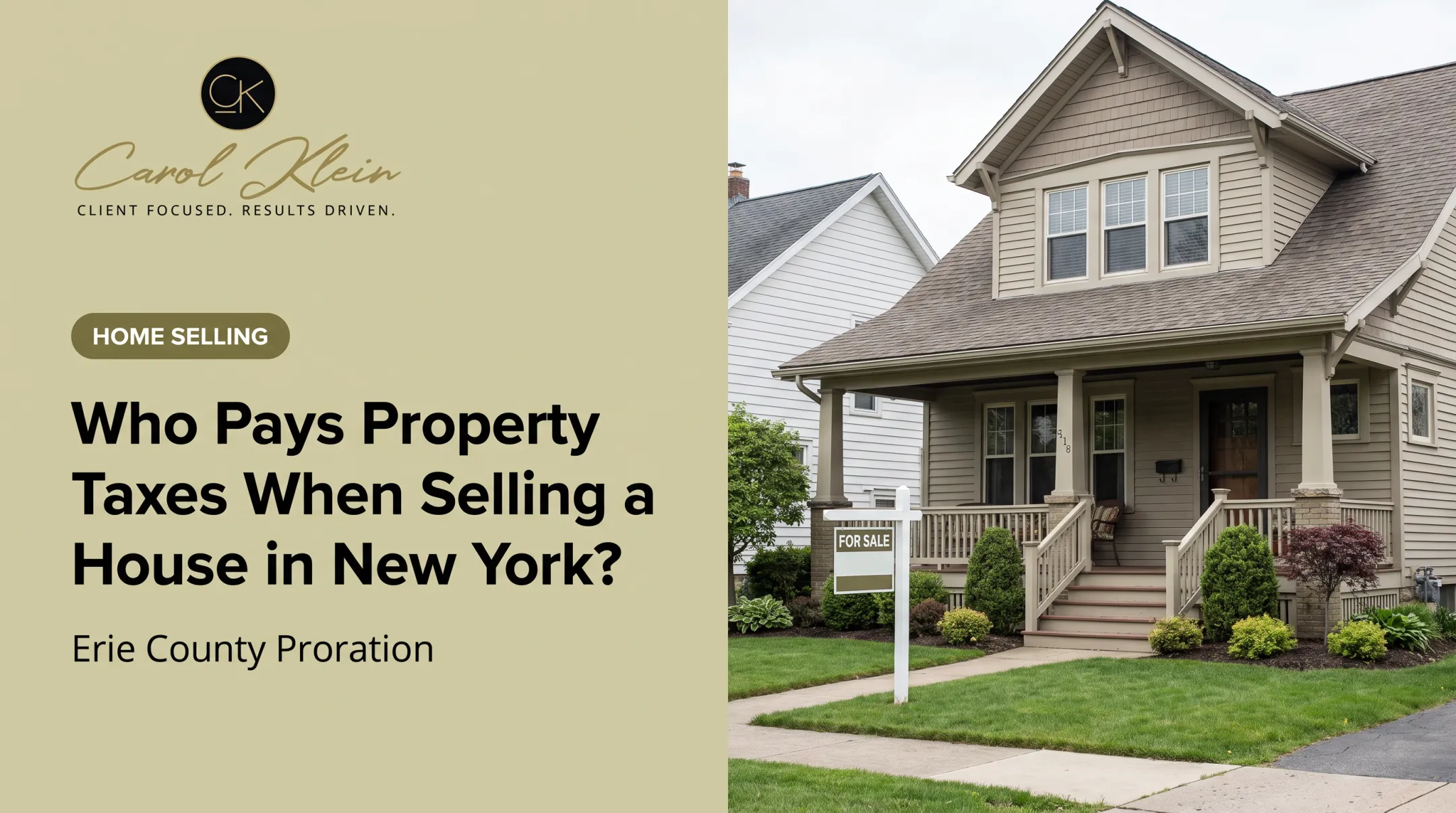 Who Pays Property Taxes When Selling a House in New York? (Erie County Proration)