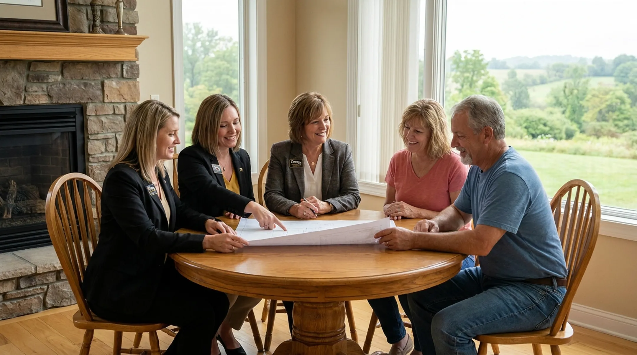Western New York real estate team guiding clients through home transaction