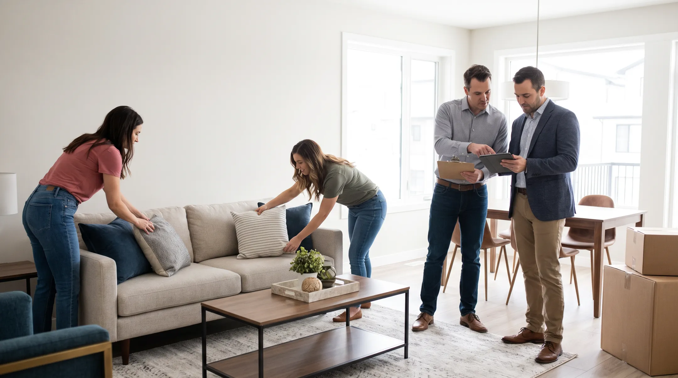 Western New York real estate team preparing home marketing and showings