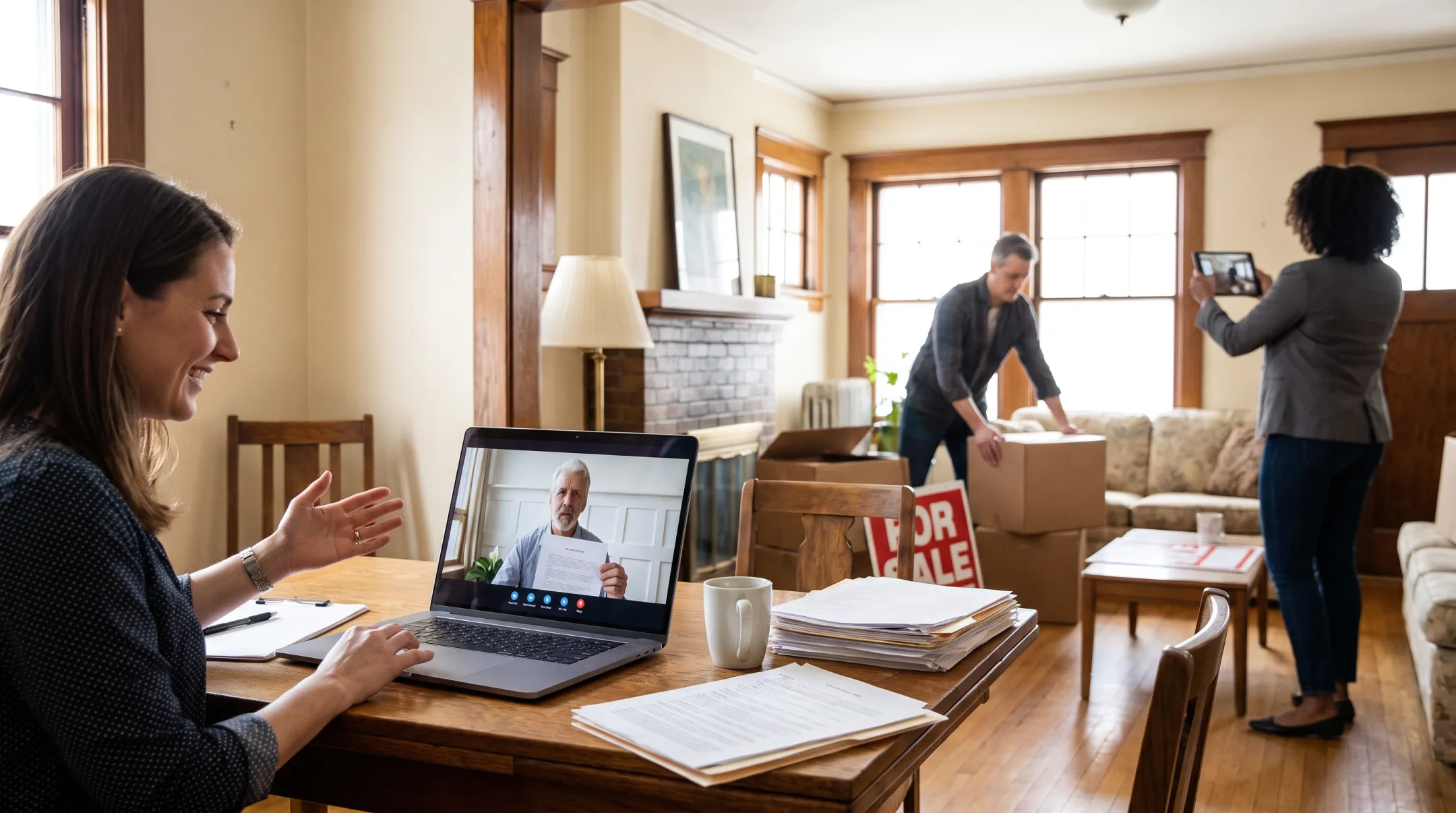 Real estate team coordinating inherited home sale for remote heirs