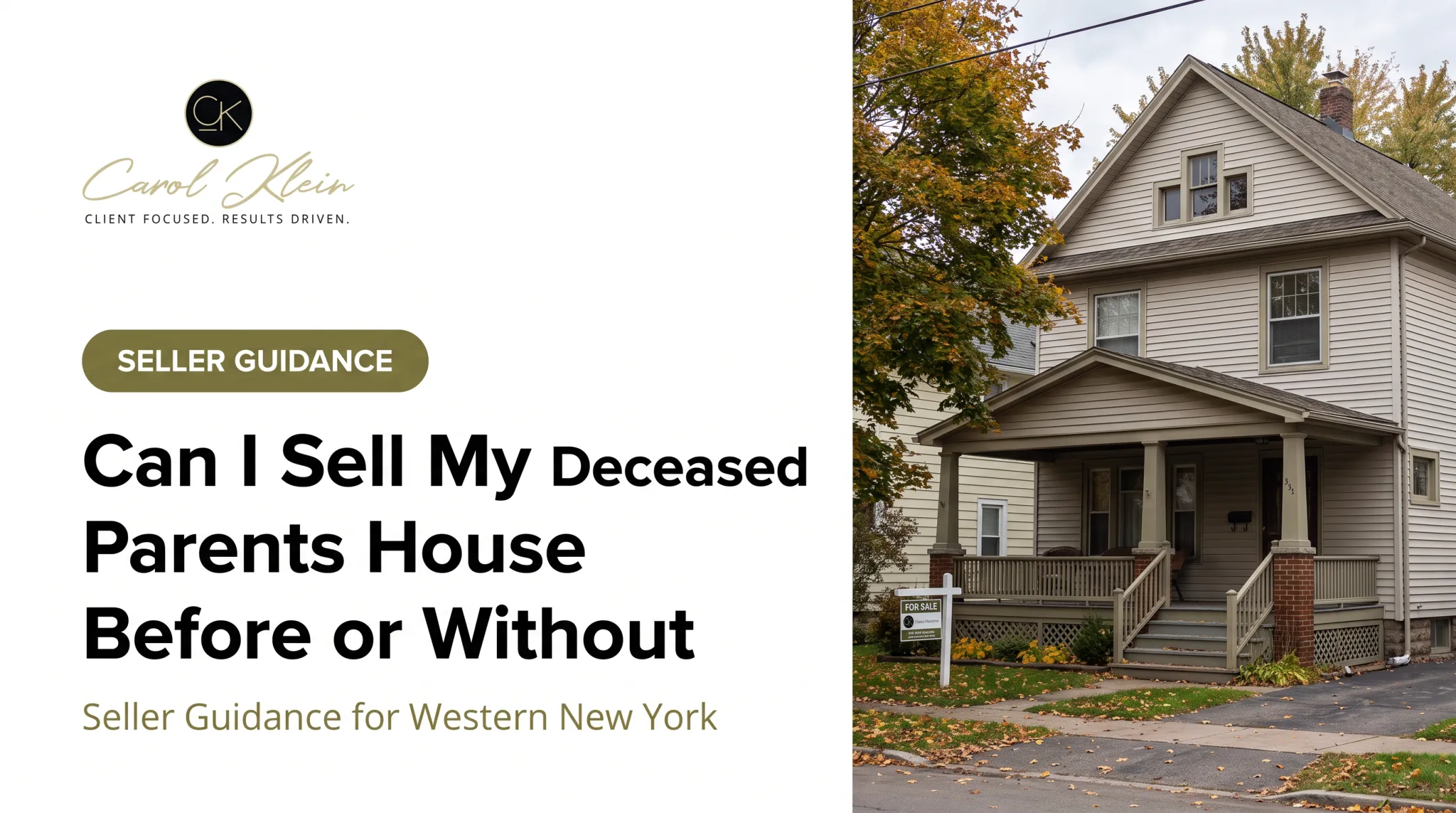 Can I Sell My Deceased Parents House Before or Without
