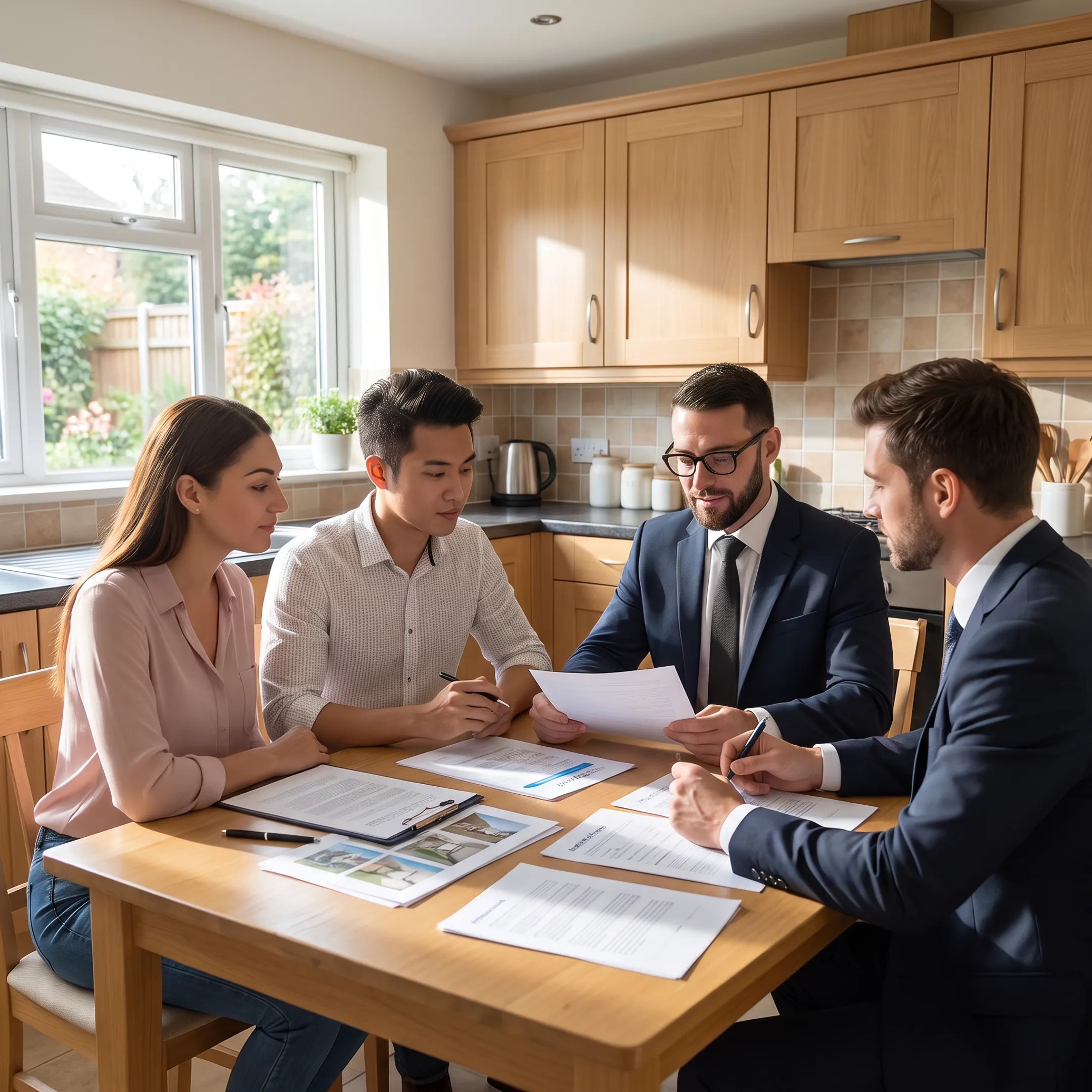 Realtor reviewing a probate property valuation with an estate representative