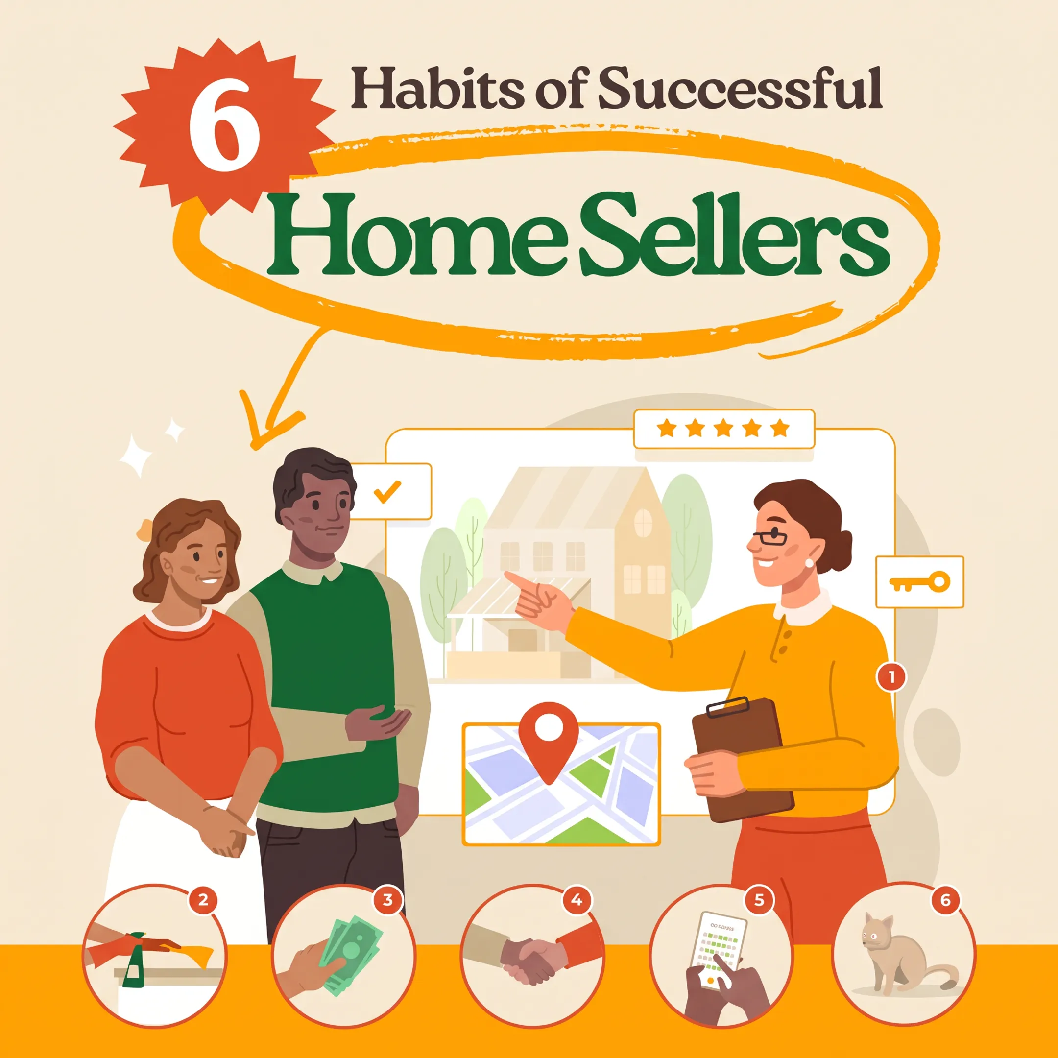 Real estate agent reviewing market information with a client at a home consultation