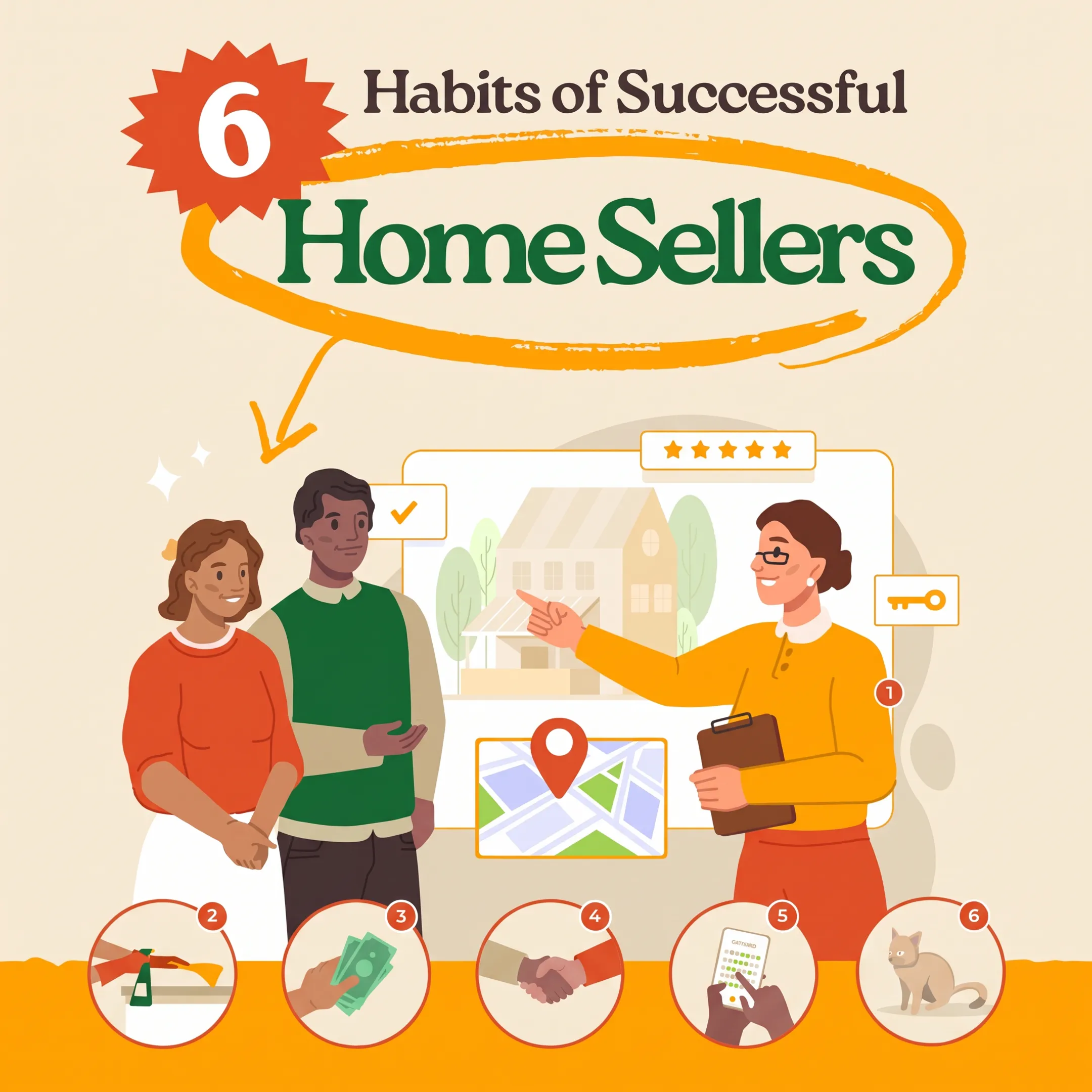 Realtor discussing a Cheektowaga home sale plan with homeowners