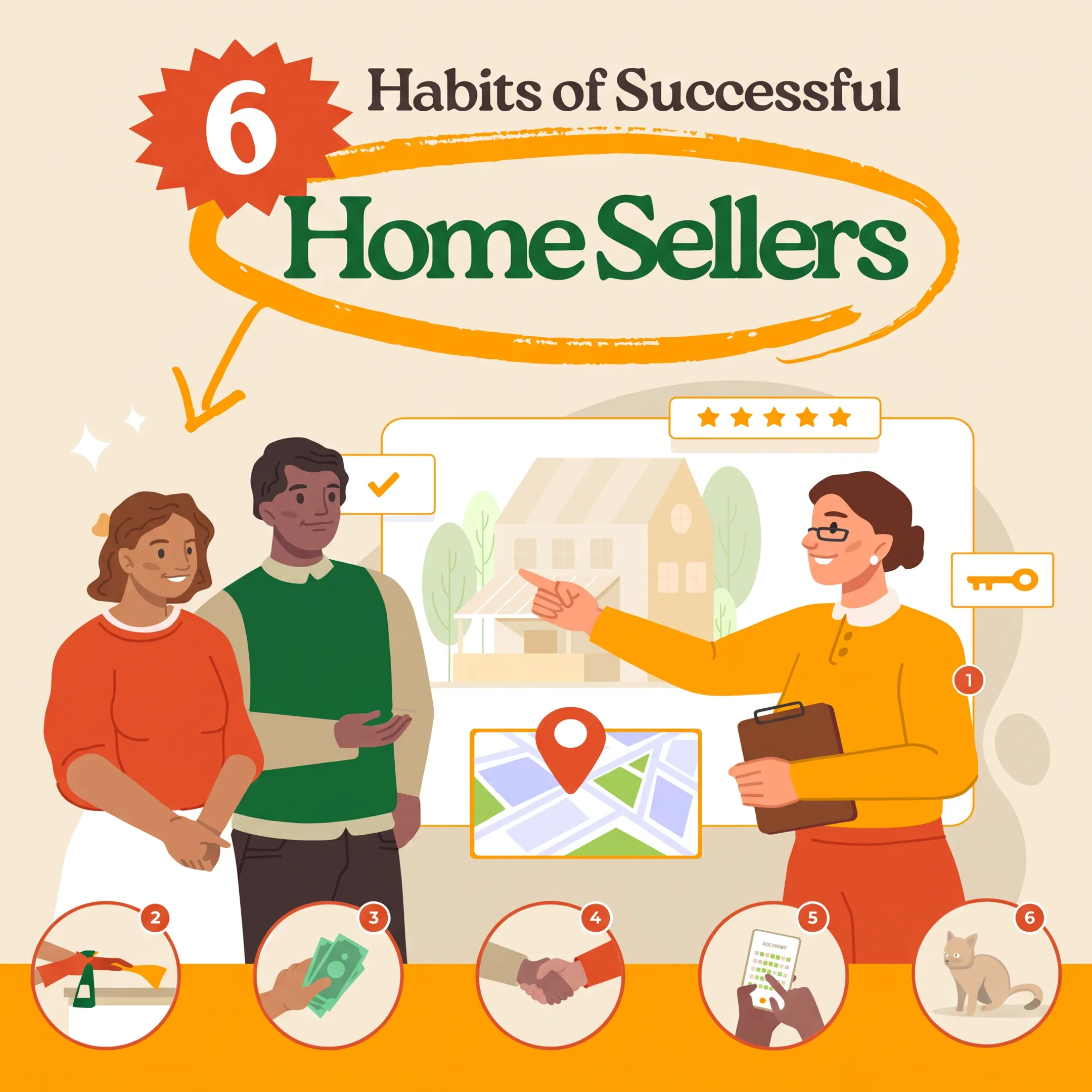 Agent presenting a home valuation and marketing plan