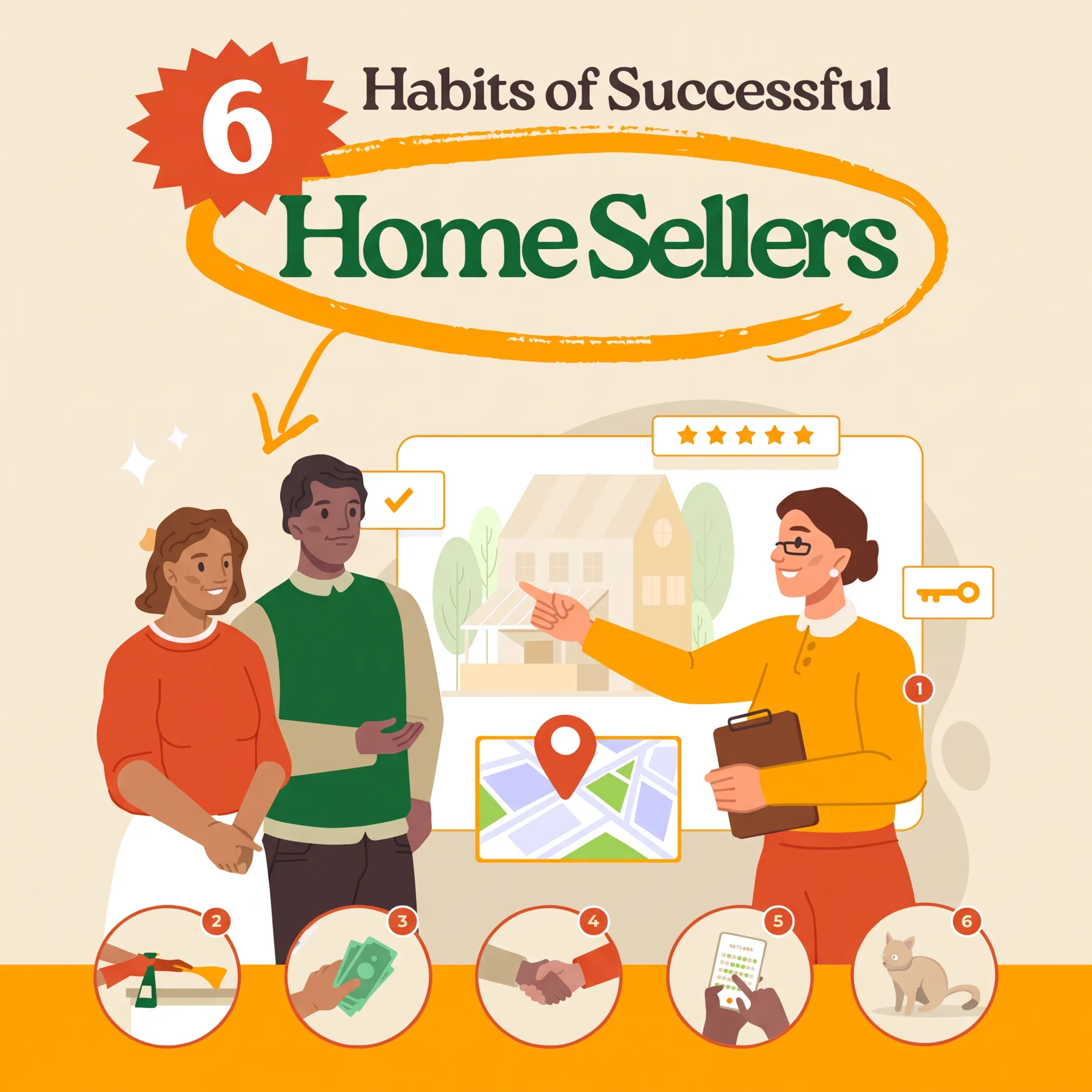 Real estate agent discussing a home sale with Hamburg homeowners