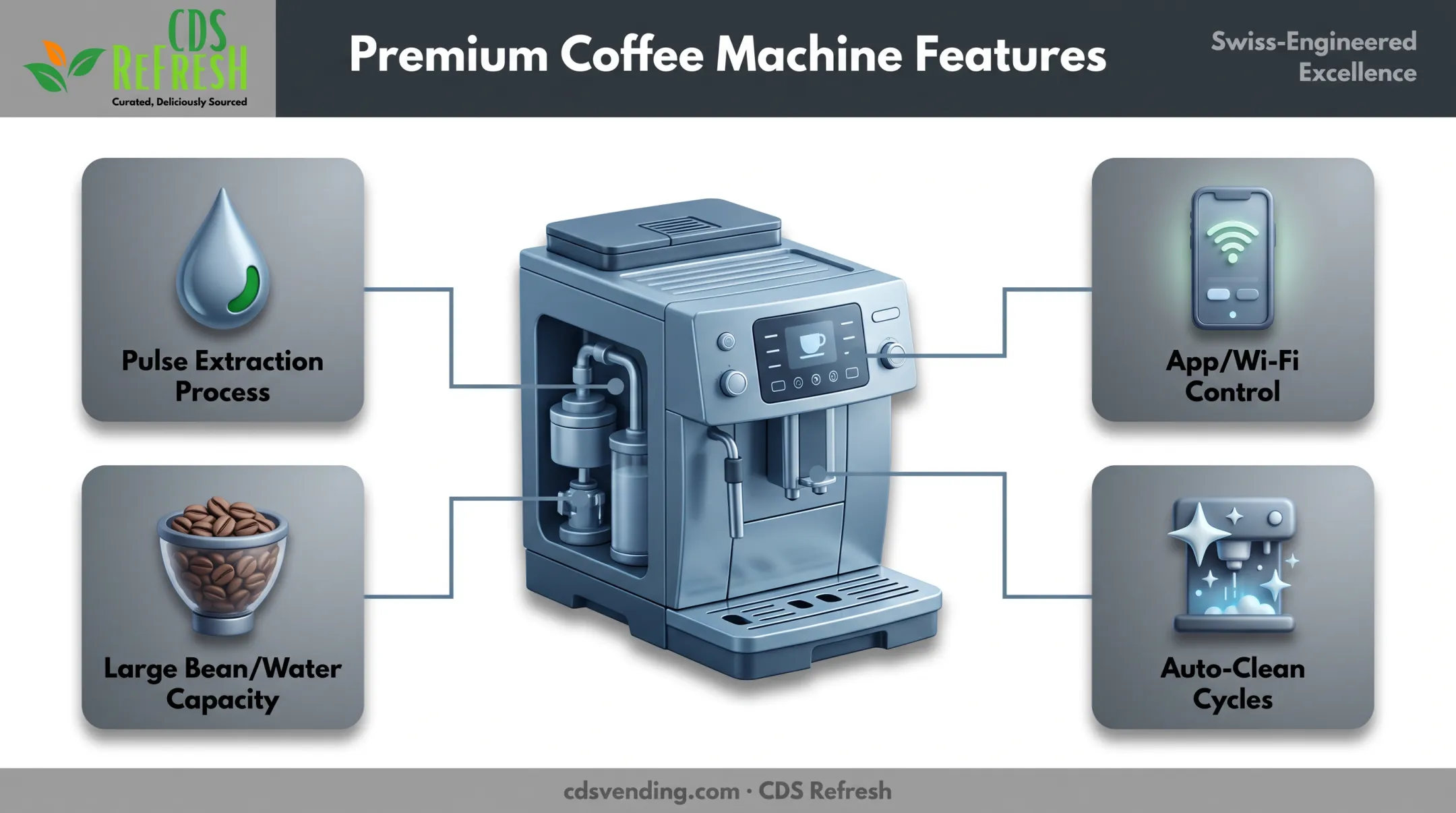 Premium Jura super-automatic coffee machine features and app control breakdown
