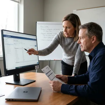Sales team reviewing ERP quoting workflow