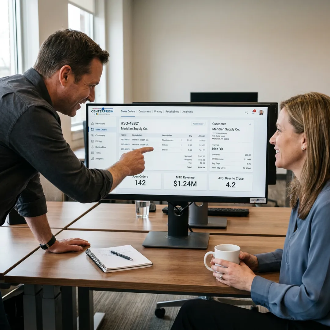 ERP sales order dashboard