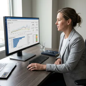 Finance reporting software dashboard