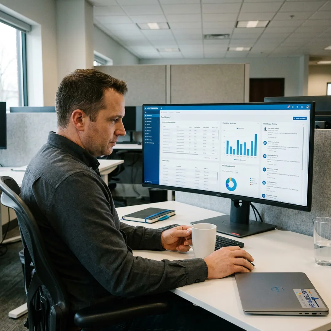 ERP dashboard for flooring distribution operations