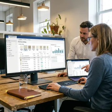 ERP software dashboard for tile and flooring distribution