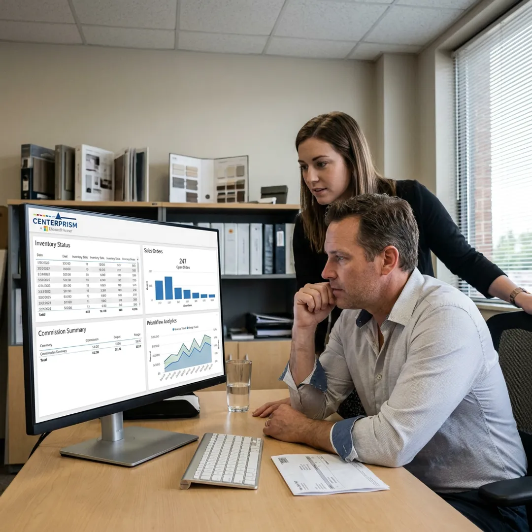 ERP dashboard for distribution operations
