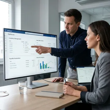 Electrical distribution ERP software dashboard
