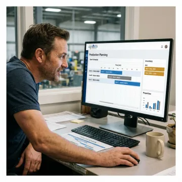 Manufacturing operations software dashboard