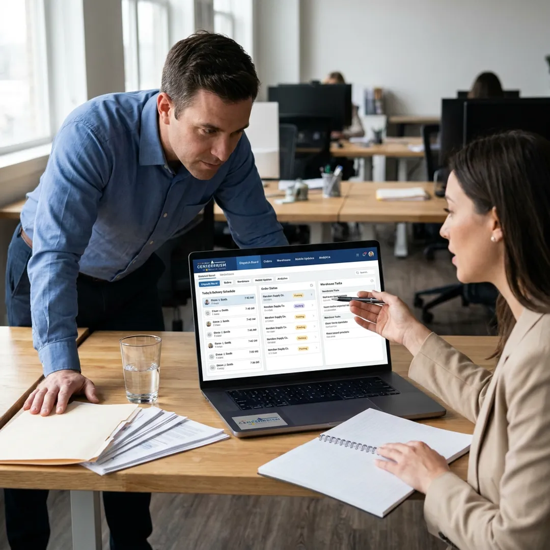Last-mile delivery dispatch software dashboard