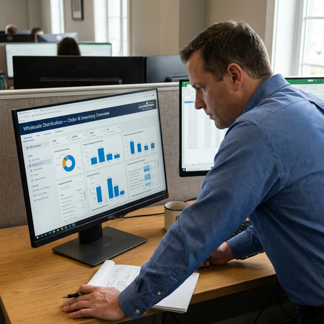 Wholesale POS software dashboard