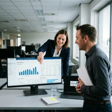 Food distribution ERP software dashboard