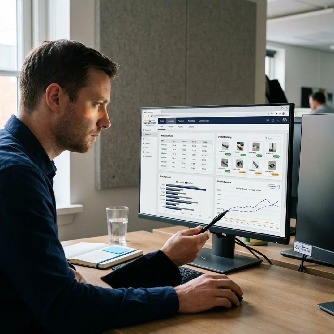 ERP dashboard for wholesale distribution