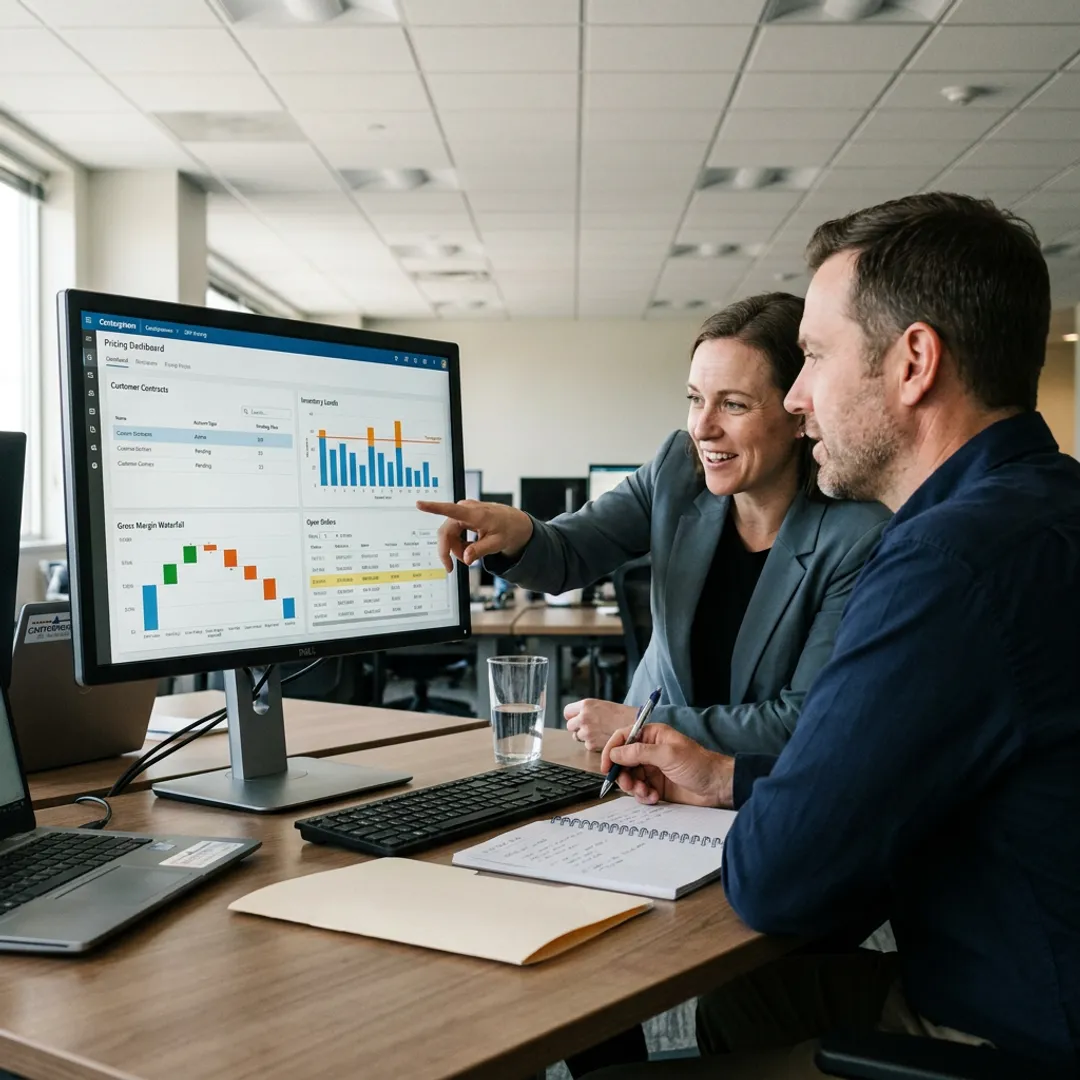 ERP pricing dashboard for chemical distributors