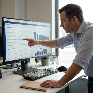 Custom pricing ERP dashboard for chemical distributors
