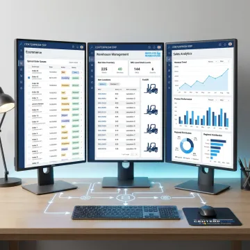 ERP dashboard showing synchronized order data