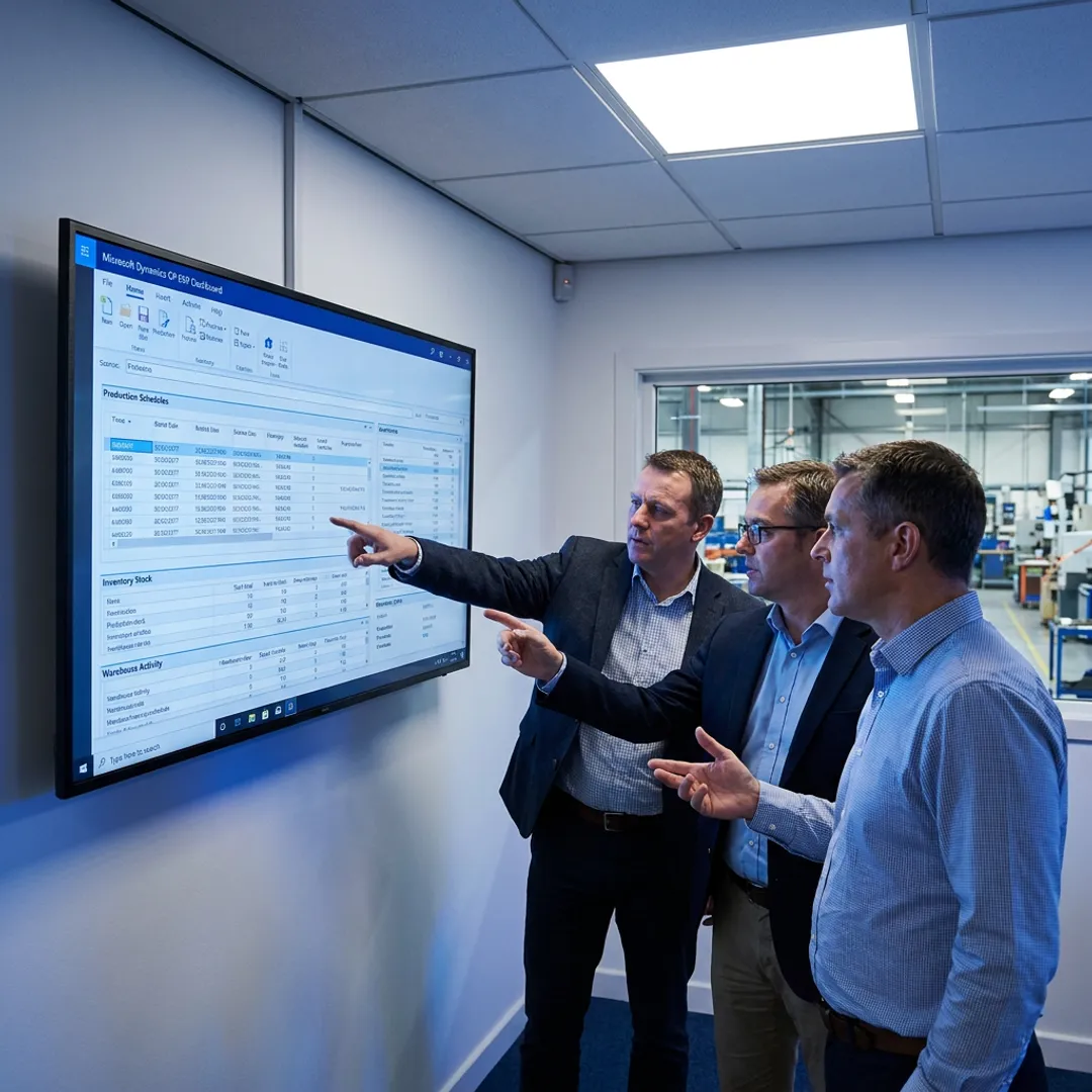 Manufacturing ERP software dashboard