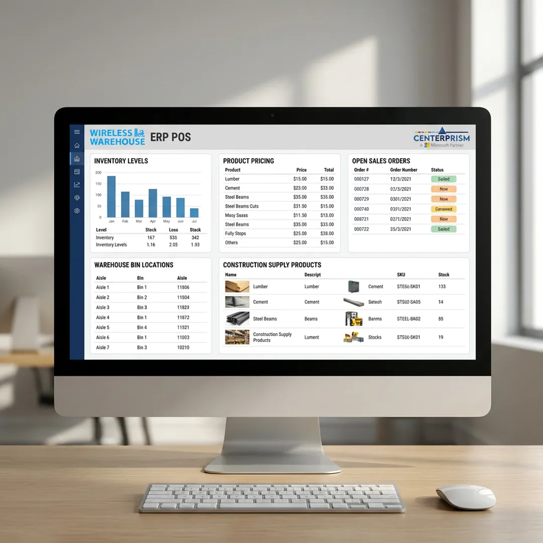 POS dashboard for construction supply sales