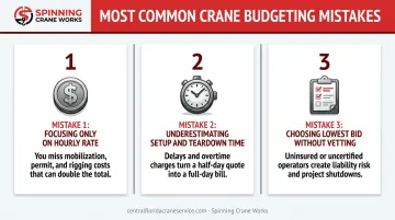Three common crane budget mistakes and their true project cost impact explained