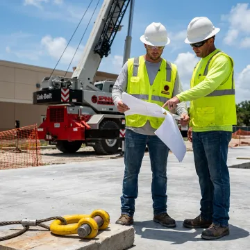 Crane operator planning a heavy lift