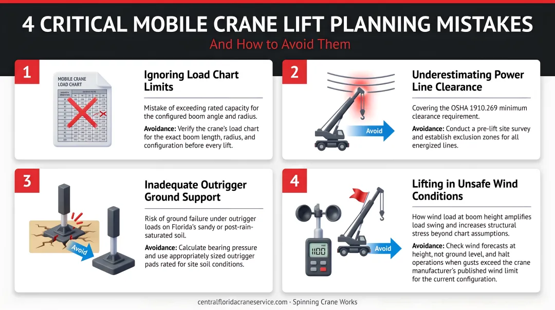 Four critical mobile crane lift planning mistakes and how to avoid them